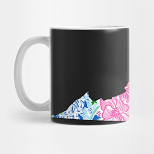 Virginia State Rainbow Floral Paisley Mug